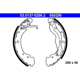 Bremsbackensatz 03.0137-0256.2