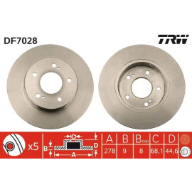 Bremsscheibe DF7028 Bremsscheibe DF7028