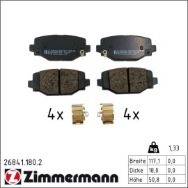 Bremsbelagsatz, Scheibenbremse 26841.180.2 Bremsbelagsatz, Scheibenbremse 26841.180.2
