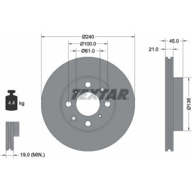Bremsscheibe 92077800 Bremsscheibe 92077800