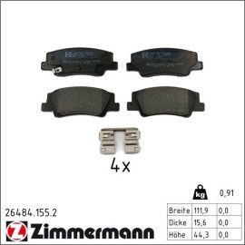 Bremsbelagsatz, Scheibenbremse 26484.155.2 Bremsbelagsatz, Scheibenbremse 26484.155.2