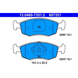 Bremsbelagsatz, Scheibenbremse 13.0460-7351.2 Bremsbelagsatz, Scheibenbremse 13.0460-7351.2