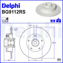 Bremsscheibe BG9112RS Bremsscheibe BG9112RS