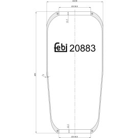FEBI BILSTEIN 20883 Federbalg, Luftfederung FEBI BILSTEIN 20883 Federbalg, Luftfederung