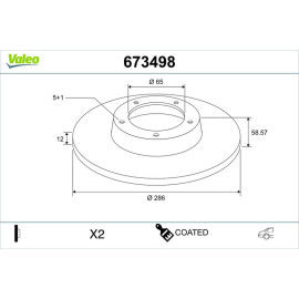 Bremsscheibe 673498 Bremsscheibe 673498