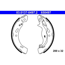 Bremsbackensatz 03.0137-0497.2 Bremsbackensatz 03.0137-0497.2
