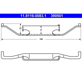 Feder, Bremssattel 11.8116-0083.1