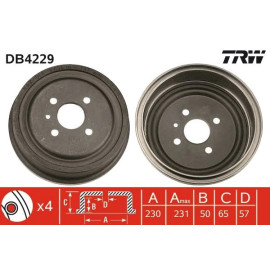 Bremstrommel DB4229 Bremstrommel DB4229
