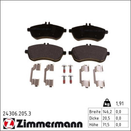 Bremsbelagsatz, Scheibenbremse 24306.205.3 Bremsbelagsatz, Scheibenbremse 24306.205.3