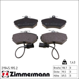 Bremsbelagsatz, Scheibenbremse 21945.195.2 Bremsbelagsatz, Scheibenbremse 21945.195.2