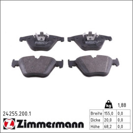 Bremsbelagsatz, Scheibenbremse 24255.200.1