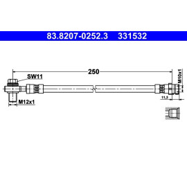 Bremsschlauch 83.8207-0252.3
