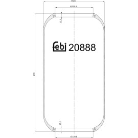 FEBI BILSTEIN 20888 Federbalg, Luftfederung FEBI BILSTEIN 20888 Federbalg, Luftfederung
