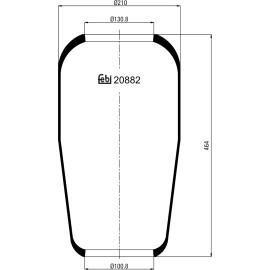 FEBI BILSTEIN 20882 Federbalg, Luftfederung FEBI BILSTEIN 20882 Federbalg, Luftfederung