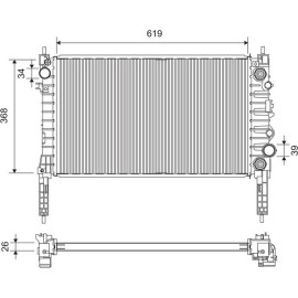 Kühler, Motorkühlung 701378 Kühler, Motorkühlung 701378