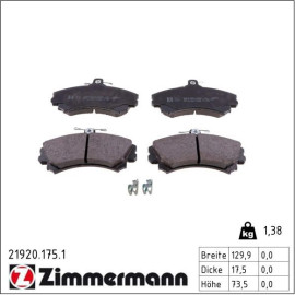 Bremsbelagsatz, Scheibenbremse 21920.175.1 Bremsbelagsatz, Scheibenbremse 21920.175.1
