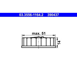 Verschluss, Bremsflüssigkeitsbehälter 03.3556-1164.2