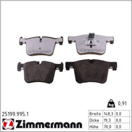 Bremsbelagsatz, Scheibenbremse 25199.995.1 Bremsbelagsatz, Scheibenbremse 25199.995.1
