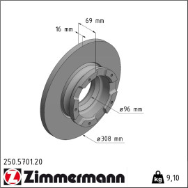 Bremsscheibe 250.5701.20