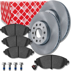 FEBI Bremsscheibe Ø288 22902 + Bremsbeläge 16994 VORNE für Audi VW SKODA SEAT