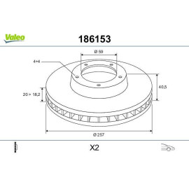 Bremsscheibe 186153 Bremsscheibe 186153