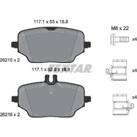 Textar 2621501 Bremsbelagsatz, Scheibenbremse Q+