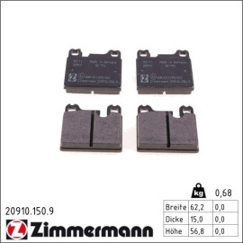 Bremsbelagsatz, Scheibenbremse 20910.150.9 Bremsbelagsatz, Scheibenbremse 20910.150.9