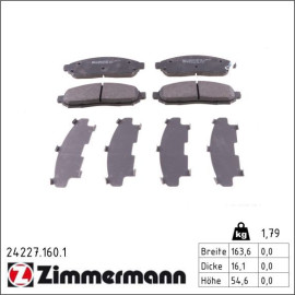Bremsbelagsatz, Scheibenbremse 24227.160.1 Bremsbelagsatz, Scheibenbremse 24227.160.1