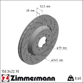 Bremsscheibe 150.3422.70