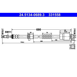Bremsschlauch 24.5134-0689.3