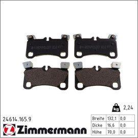 Bremsbelagsatz, Scheibenbremse 24614.165.9 Bremsbelagsatz, Scheibenbremse 24614.165.9