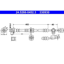 Bremsschlauch 24.5266-0452.3