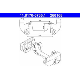 Halter, Bremssattel 11.8170-0730.1