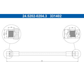 Bremsschlauch 24.5202-0204.3