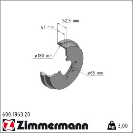 Bremstrommel 600.1963.20 Bremstrommel 600.1963.20