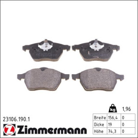 Bremsbelagsatz, Scheibenbremse 23106.190.1 Bremsbelagsatz, Scheibenbremse 23106.190.1