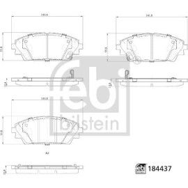 FEBI BILSTEIN 184437 Bremsbeläge FEBI BILSTEIN 184437 Bremsbeläge
