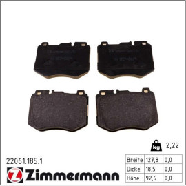 ZIMMERMANN 22061.185.1 Bremsbeläge für Verschleißwarnanzeiger vorbereitet ZIMMERMANN 22061.185.1 Bremsbeläge für Verschleißwarnanzeiger vorbereitet