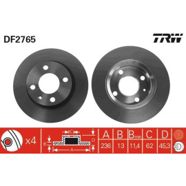 Bremsscheibe DF2765 Bremsscheibe DF2765