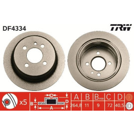Bremsscheibe DF4334 Bremsscheibe DF4334
