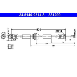 Bremsschlauch 24.5140-0514.3