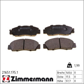 Bremsbelagsatz, Scheibenbremse 21651.175.1 Bremsbelagsatz, Scheibenbremse 21651.175.1