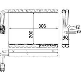 Verdampfer, Klimaanlage AE 92 000P Verdampfer, Klimaanlage AE 92 000P