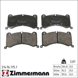 Bremsbelagsatz, Scheibenbremse 21476.175.1 Bremsbelagsatz, Scheibenbremse 21476.175.1