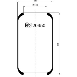 FEBI BILSTEIN 20450 Federbalg, Luftfederung FEBI BILSTEIN 20450 Federbalg, Luftfederung