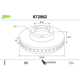 Bremsscheibe 672862 Bremsscheibe 672862