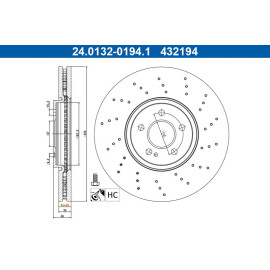 Bremsscheibe 24.0132-0194.1 Bremsscheibe 24.0132-0194.1