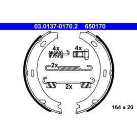 ATE 03.0137-0170.2 Bremsbackensatz, Feststellbremse mit Zubehör ATE 03.0137-0170.2 Bremsbackensatz, Feststellbremse mit Zubehör