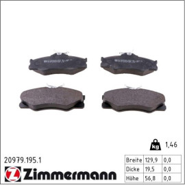 Bremsbelagsatz, Scheibenbremse 20979.195.1