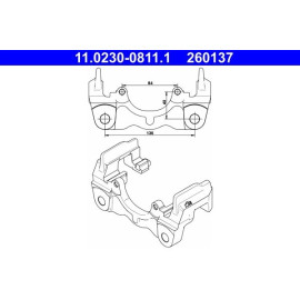 Halter, Bremssattel 11.0230-0811.1